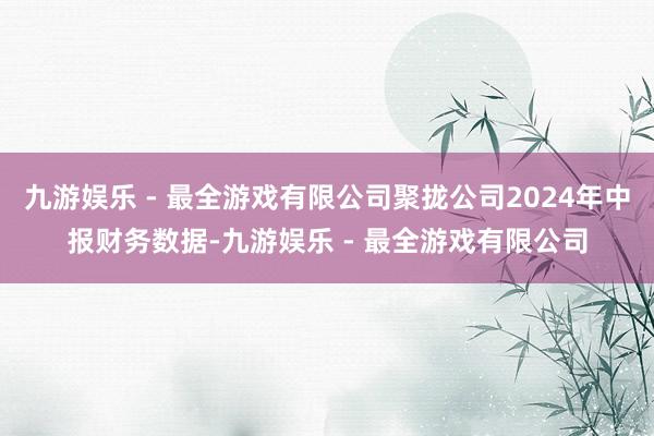 九游娱乐 - 最全游戏有限公司聚拢公司2024年中报财务数据-九游娱乐 - 最全游戏有限公司